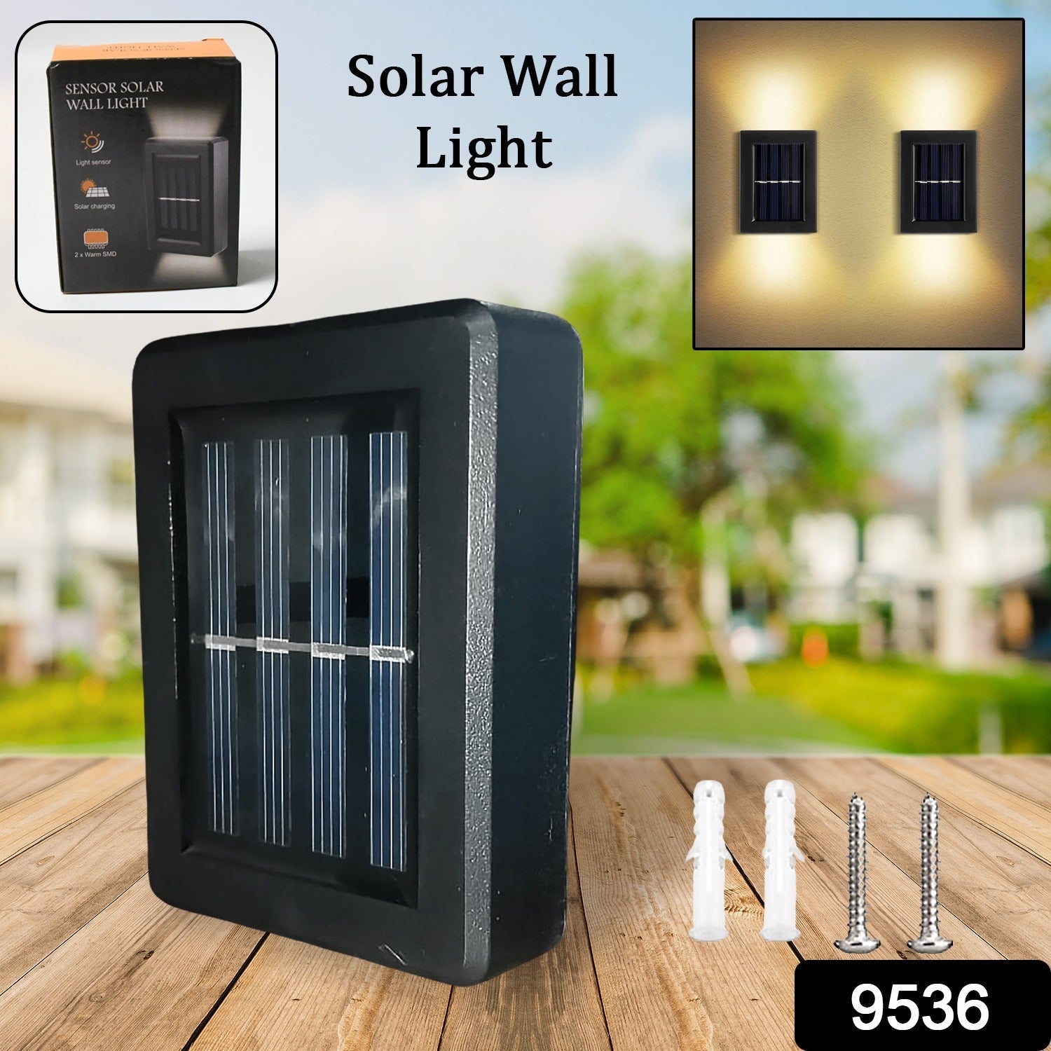 9536 Solar Wall Lights Small Fence Lights Solar Powered Up Down LED Porch Light Garden Lights Outdoor Solar Landscape Lights WaterProof Light (1 Pc) 9536 Solar Wall Lights Small Fence Lights Solar Powered Up Down LED Porch Light Garden Lights Outdoor Solar Landscape Lights WaterProof Light (1 Pc)